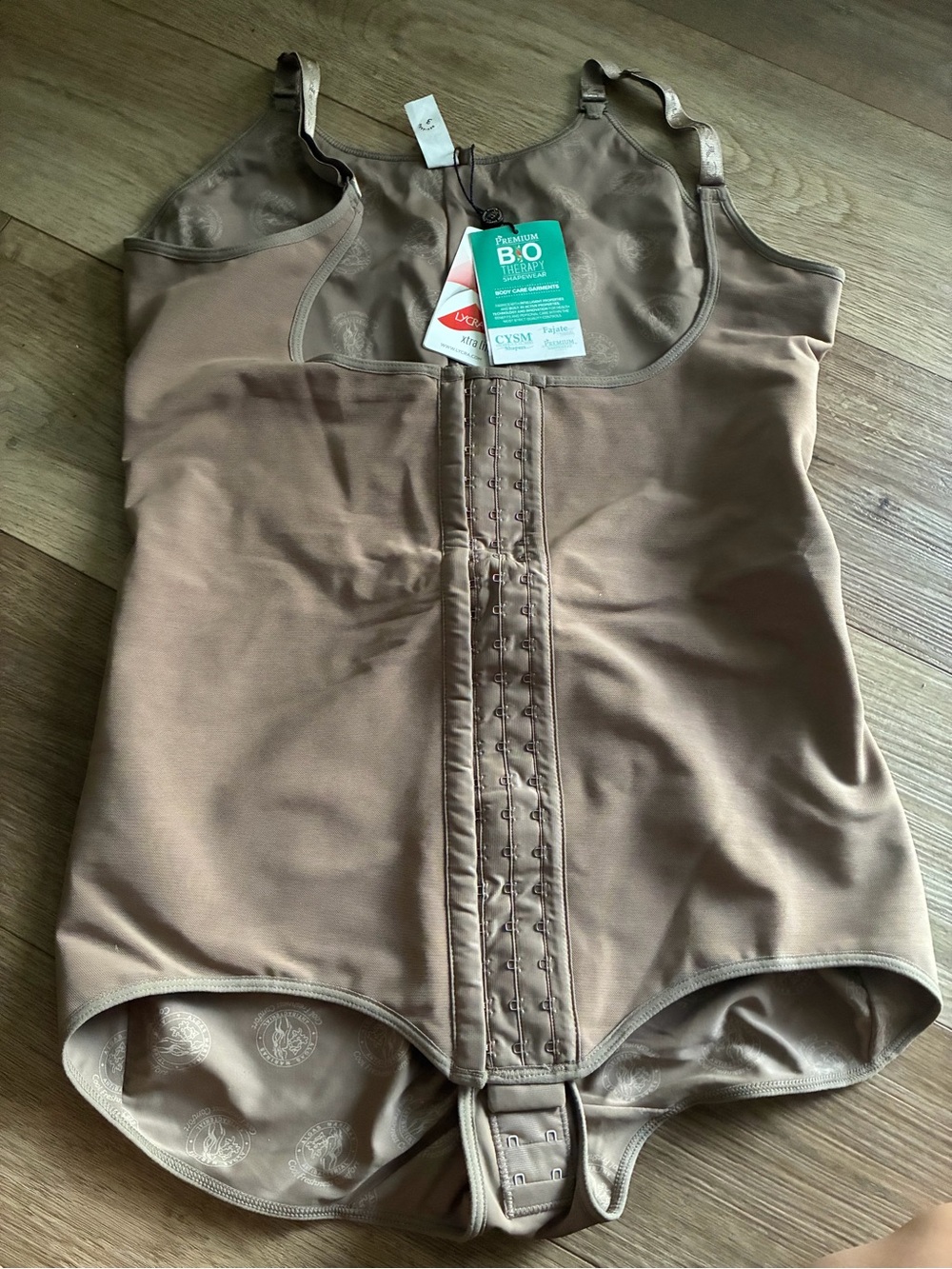 Cysm Colombian Shapewear Bodysuit Front Closure in Nude